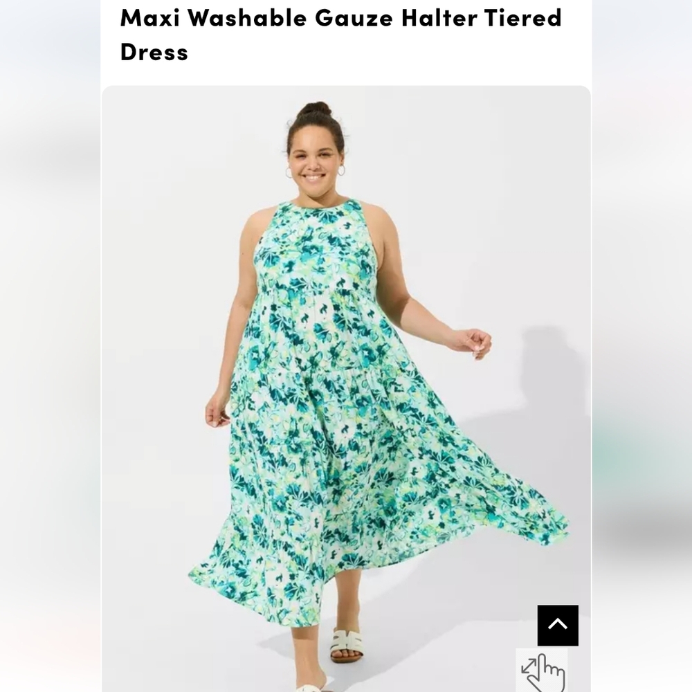 Torrid Floral Washable Gauze Maxi Dress Sz 1X NWT
